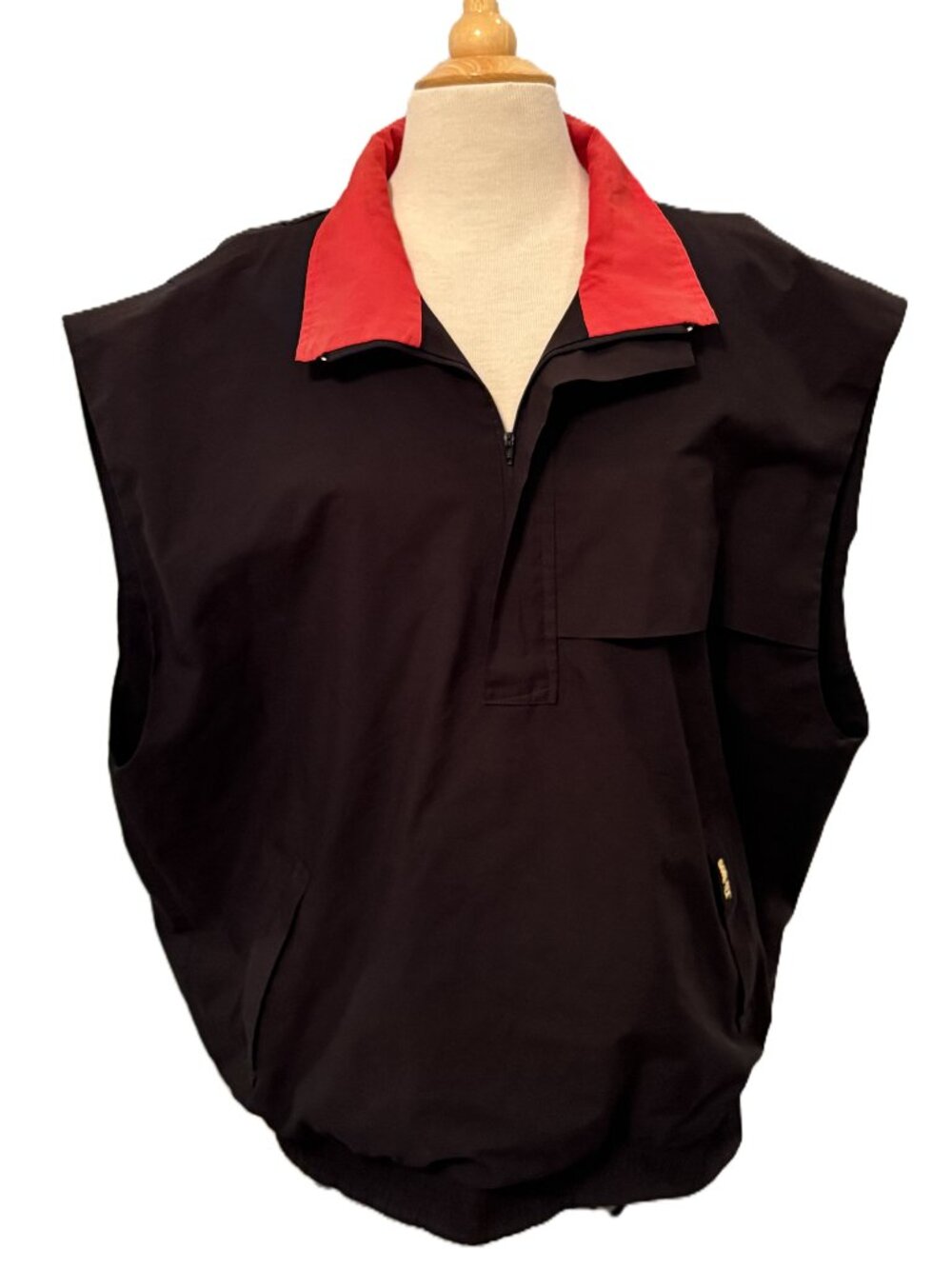 Zero Restriction Gore-Tex Vest 2X / XXL Black Pockets Quarter Zip Golf Outdoors